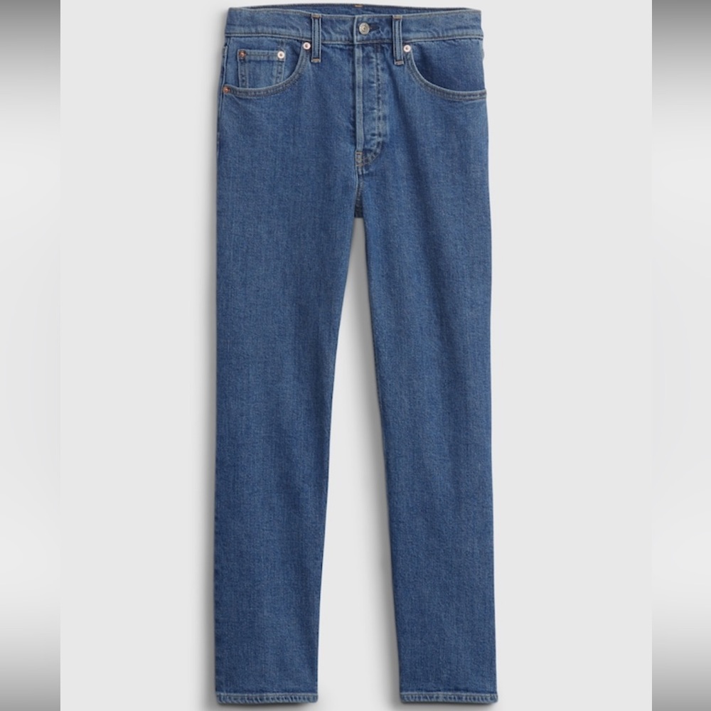 High Rise Straight Leg Jeans Long Inseam - Picture 2 of 12